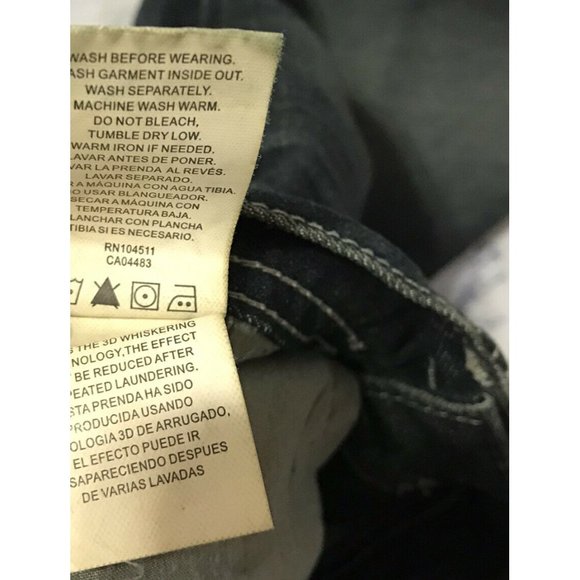 The Jean People Hollywood Mens Size  30x32 Jeans Slim Straight Dark Wash - Picture 12 of 12